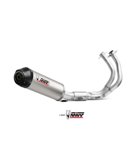 Mivv Escape Completo 2x1 Oval Titanio con tapa carbono Kawasaki Ninja 650 / Z650 2024-26 (2 sondas)