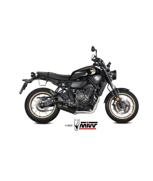 Mivv Full system 2x1 HR-1 Black con tapa en carbono larga YAMAHA XSR 700 2021-24