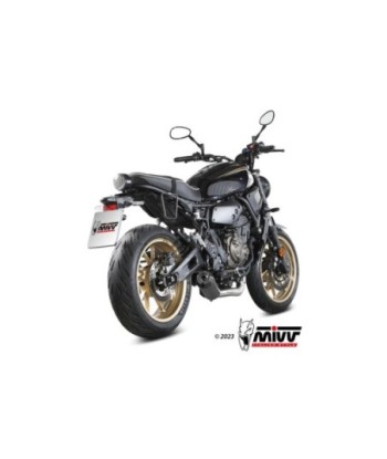 Mivv Full system 2x1 HR-1 Black con tapa en carbono larga YAMAHA XSR 700 2021-24