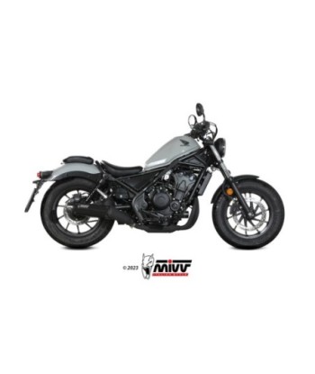 Mivv Slip-On HR-1 Black con tapa en carbono larga Honda CMX 500 Rebel 2022-24