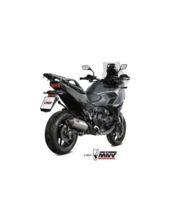 Mivv Slip-On OVAL Titanium con tapa en carbono Honda NT 1100 2022-24