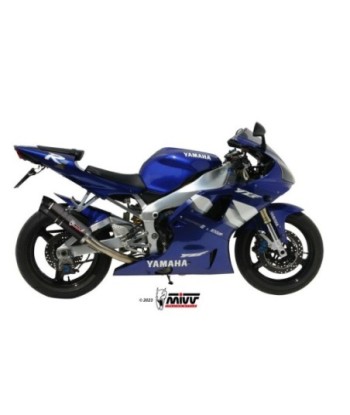MIVV SLIP-ON GP BLACK CON TAPA EN CARBONO YAMAHA YZF R1 1000 1998-01