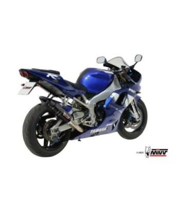 MIVV SLIP-ON GP BLACK CON TAPA EN CARBONO YAMAHA YZF R1 1000 1998-01
