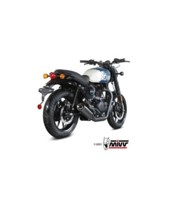 Mivv Slip-On HR-1 Black con tapa en carbono Royal Enfield HNTR 350 2022-24