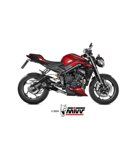Mivv Full system 3x1 X-M5 Black Triumph Street Triple 765 R / RS 2023-24