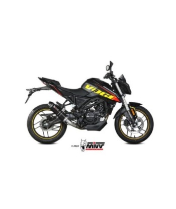 Mivv Full system 1x1 GP Black con tapa carbono Voge Brivido 125R 2023-24