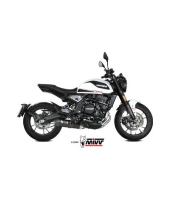 Mivv Slip-On Oval Black con tapa carbono Moto Morini Seiemmezzo STR 2022-24