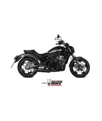 MIVV FULL SYSTEM 2x1 HR-1 BLACK CON TAPA DE CARBONO KAWASAKI VULCAN S 2017-23