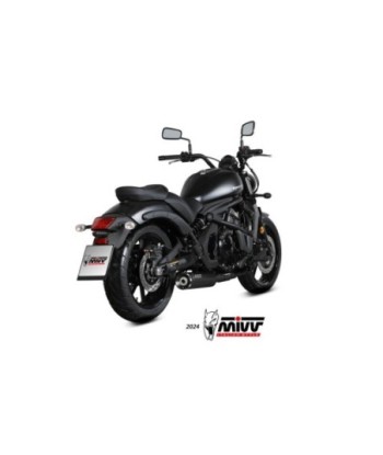 MIVV FULL SYSTEM 2x1 HR-1 BLACK KAWASAKI VULCAN S 2017-23