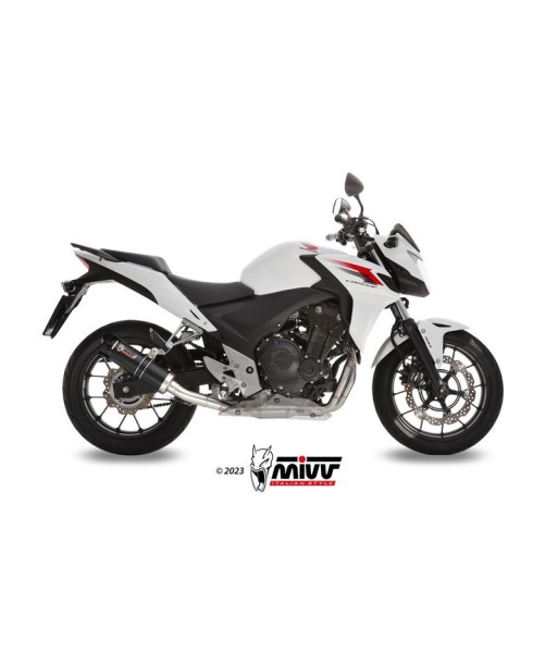 Mivv Slip-On GP black con tapa carbono Honda CB 500 F/X / CBR 500 R 2013-15
