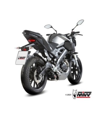 Mivv Full system 1x1 GP black con tapa carbono Yamaha MT-125 2015-19 / YZF R125 2014-18