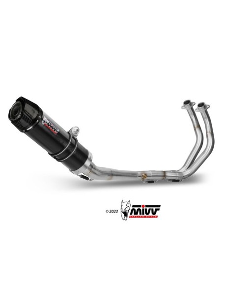 Mivv Full system 2x1 GP Black con tapa carbono Yamaha MT-07 / FZ-07 2014-24
