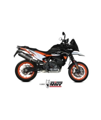 Mivv Slip-On Oval Black con tapa carbono KTM 890 SMT 2023-26