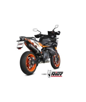 Mivv Slip-On Oval Black con tapa carbono KTM 890 SMT 2023-26