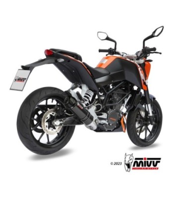Mivv Full system 1x1 GP black con tapa carbono KTM 125 Duke 2011-16 / 200 Duke 2012-14