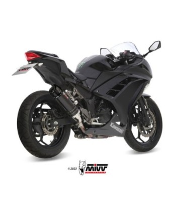 Mivv Slip-On GP black con tapa carbono Kawasaki Ninja 300 2013-16 / Z300 2015-16