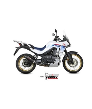 Mivv Slip-On Oval Black con tapa carbono Honda XL750 Transalp 2023-26