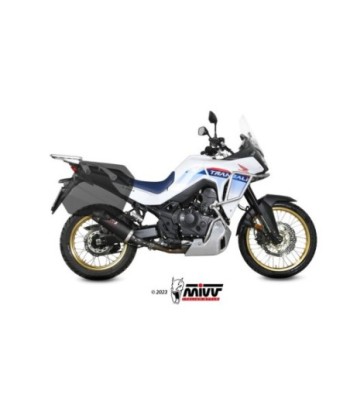 Mivv Slip-On Oval Black con tapa carbono Honda XL750 Transalp 2023-26