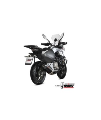 Mivv Slip-On Oval Black con tapa carbono CF Moto 650MT 2021-24