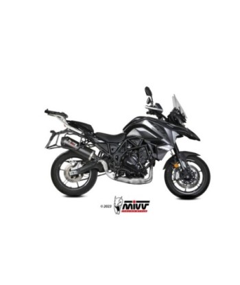 Mivv Slip-On Oval Black con tapa carbono Benelli TRK 702 / X 2023-26