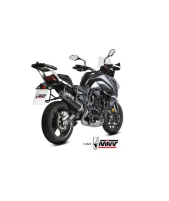 Mivv Slip-On Oval Black con tapa carbono Benelli TRK 702 / X 2023-26