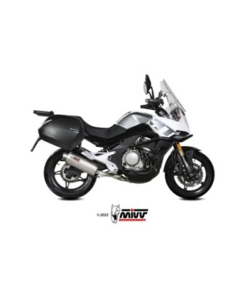 Mivv Slip-On Oval St. Steel CF Moto 650MT 2021-24