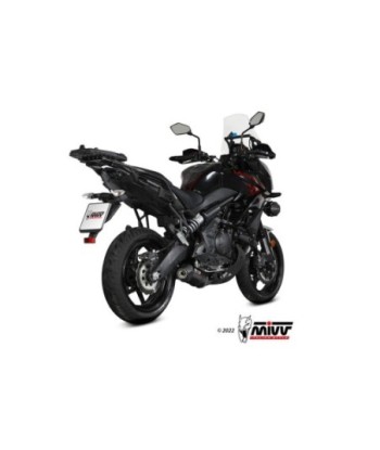 Mivv Full system 2x1 Oval Black con tapa carbono Kawasaki Versys 650 2021-25