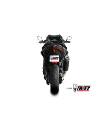 Mivv Full system 2x1 Oval Black con tapa carbono Yamaha T-MAX 560 2022-25