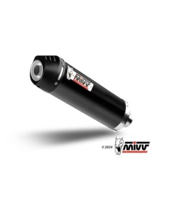 Mivv Full system 2x1 Oval Black con tapa carbono Yamaha T-MAX 560 2022-25