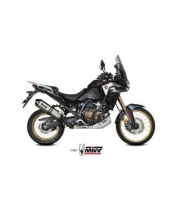Mivv Slip-On Speed edge St. Steel con tapa carbono Honda CRF 1100 L Africa Twin 2020-23
