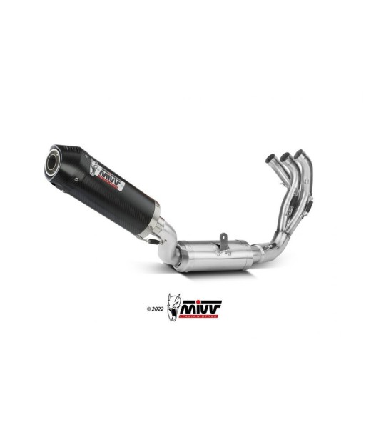 Mivv Full system 3x1 Oval carbono con tapa carbono Yamaha Tracer 9 / GT 2021-24