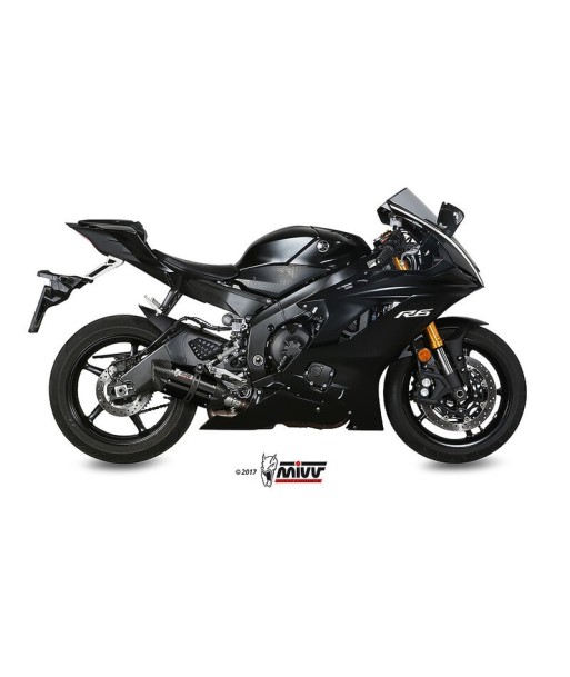Mivv Slip-On Suono black con tapa carbono Yamaha YZF 600 R6 2017-21