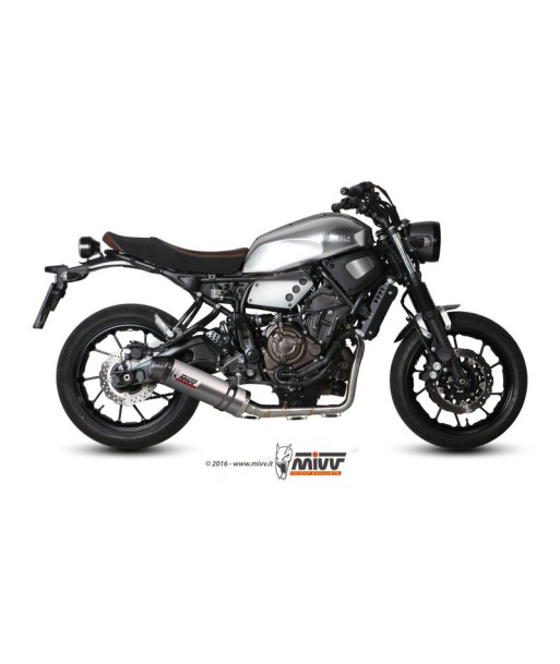 Mivv Full system 2x1 Oval titan con tapa carbono Yamaha XSR 700 2016-20