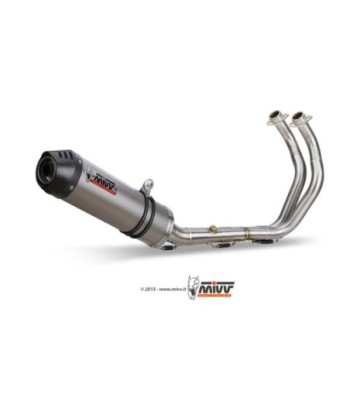 Mivv Full system 2x1 Oval titan con tapa carbono Yamaha XSR 700 2016-20