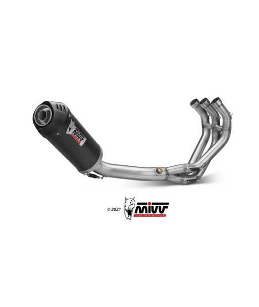 Mivv Full system 3x1 Oval carbono con tapa carbono Yamaha Tracer 900 / GT / FJ-09 2015-20