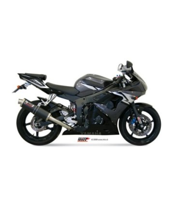 Mivv Slip-On Oval carbono Yamaha YZF 600 R6 2003-05