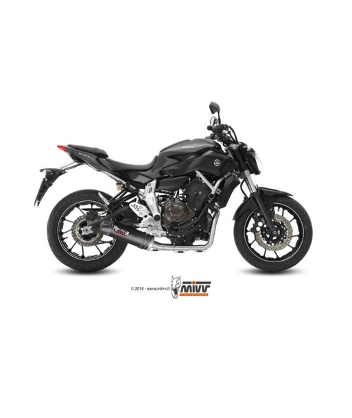 Mivv Full system 2x1 Oval carbono con tapa carbono Yamaha MT-07 / FZ-07 2014-25