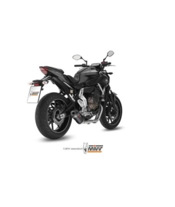 Mivv Full system 2x1 Oval carbono con tapa carbono Yamaha MT-07 / FZ-07 2014-25
