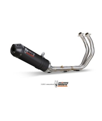 Mivv Full system 2x1 Oval carbono con tapa carbono Yamaha MT-07 / FZ-07 2014-25