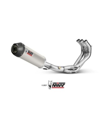 Mivv Full system 3x1 Oval titan con tapa carbono Yamaha MT-09 / FZ-09 2013-20
