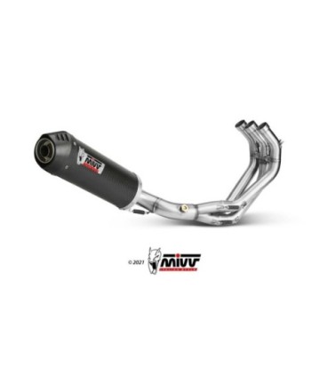 Mivv Full system 3x1 Oval carbono con tapa carbono Yamaha MT-09 / FZ-09 2013-20
