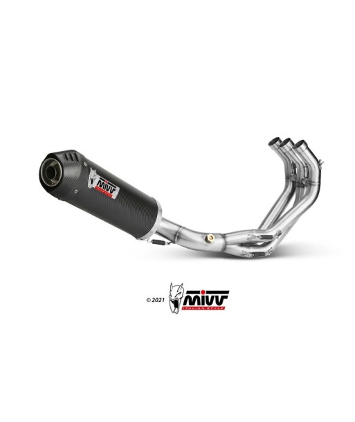 Mivv Full system 3x1 Oval carbono con tapa carbono Yamaha MT-09 / FZ-09 2013-20