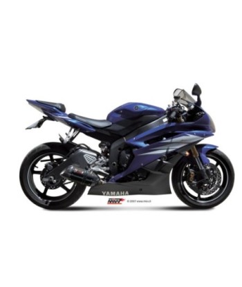 Mivv Slip-On Suono black con tapa carbono Yamaha YZF 600 R6 2006-16