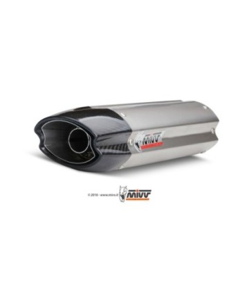Mivv Slip-On Suono St. Steel con tapa carbono Kawasaki ZX-6 R 2007-08