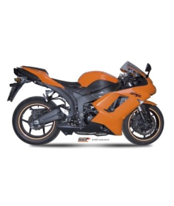 Mivv Slip-On Suono St. Steel con tapa carbono Kawasaki ZX-6 R 2007-08