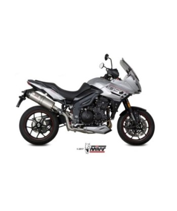 Mivv Slip-On Oval titan con tapa carbono Triumph Tiger 1050 Sport 2017-20