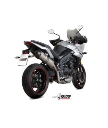 Mivv Slip-On Oval titan con tapa carbono Triumph Tiger 1050 Sport 2017-20
