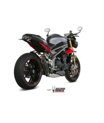 Mivv Slip-On Suono black con tapa carbono Triumph Speed Triple 2016-17
