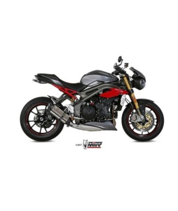 Mivv Slip-On Suono St. Steel con tapa carbono Triumph Speed Triple 2016-17