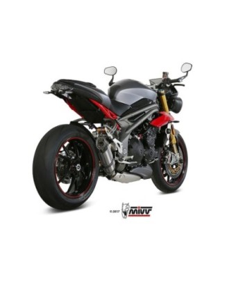 Mivv Slip-On Suono St. Steel con tapa carbono Triumph Speed Triple 2016-17